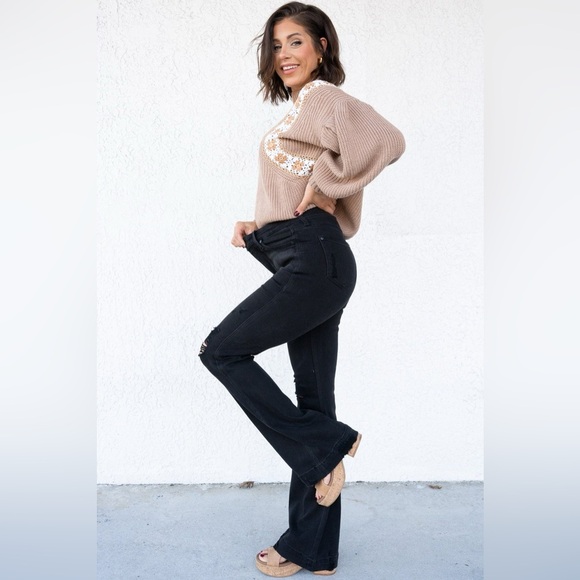 Judy Blue NWT 15/32  High Rise Tummy Control Flare Jeans retro casual denim - Picture 2 of 10